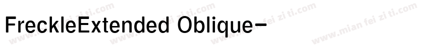 FreckleExtended Oblique字体转换